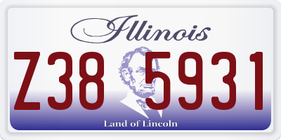 IL license plate Z385931