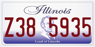 IL license plate Z385935
