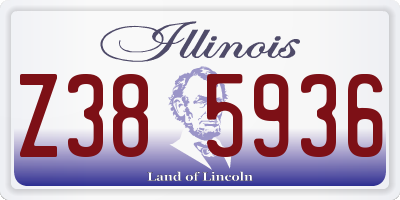 IL license plate Z385936
