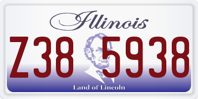 IL license plate Z385938
