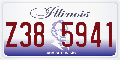 IL license plate Z385941