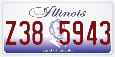 IL license plate Z385943