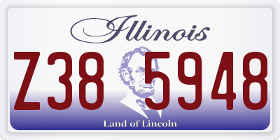 IL license plate Z385948