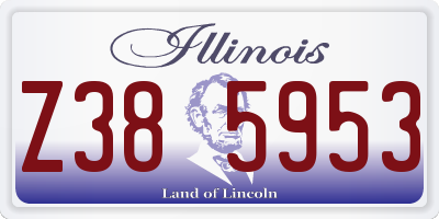 IL license plate Z385953