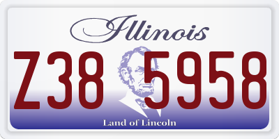 IL license plate Z385958