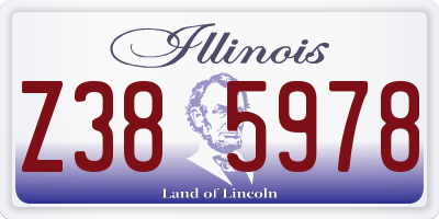 IL license plate Z385978