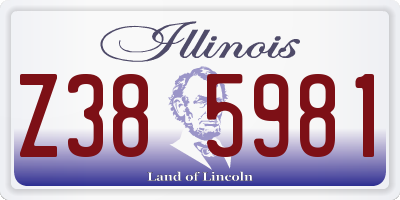 IL license plate Z385981