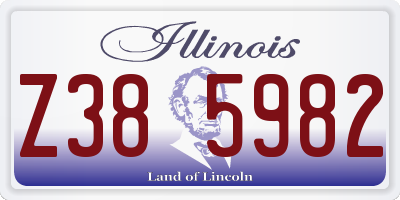 IL license plate Z385982