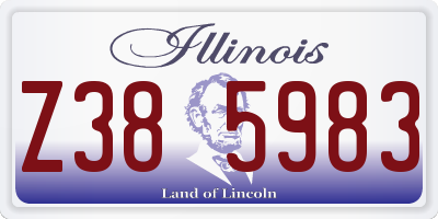 IL license plate Z385983