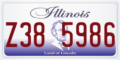 IL license plate Z385986