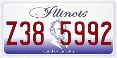 IL license plate Z385992