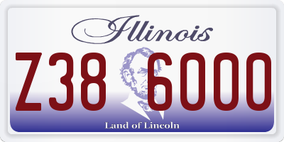 IL license plate Z386000