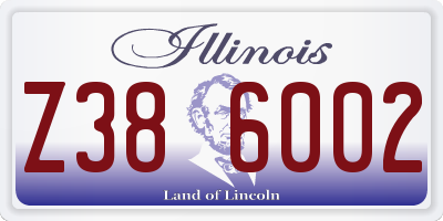 IL license plate Z386002