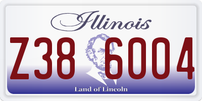 IL license plate Z386004