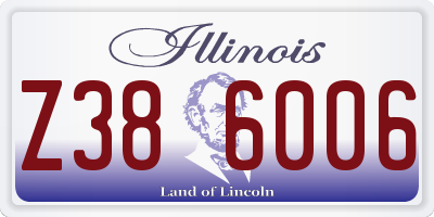 IL license plate Z386006