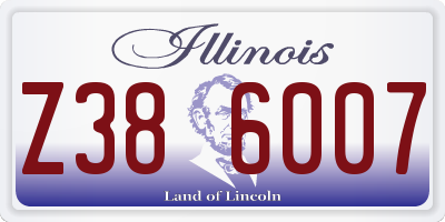 IL license plate Z386007