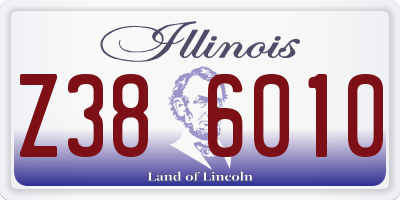 IL license plate Z386010