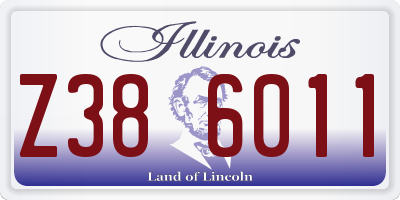 IL license plate Z386011