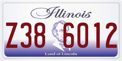 IL license plate Z386012