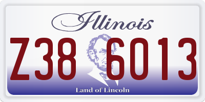 IL license plate Z386013