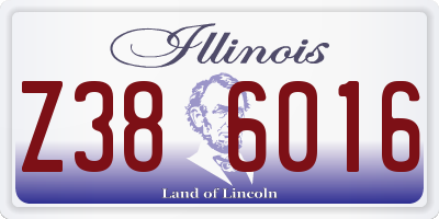 IL license plate Z386016