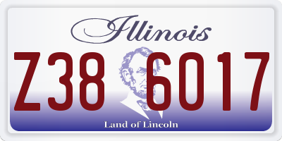 IL license plate Z386017