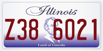 IL license plate Z386021