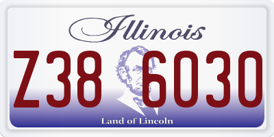 IL license plate Z386030