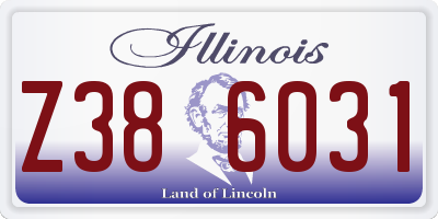 IL license plate Z386031