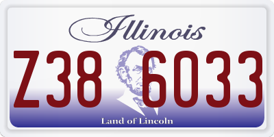 IL license plate Z386033