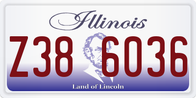 IL license plate Z386036
