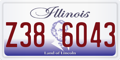 IL license plate Z386043