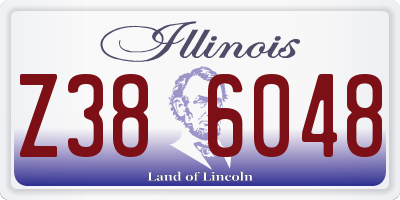 IL license plate Z386048