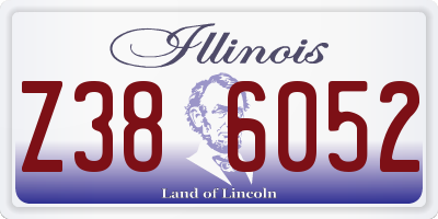 IL license plate Z386052