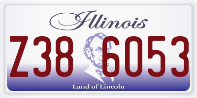 IL license plate Z386053