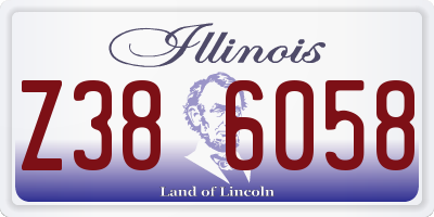 IL license plate Z386058