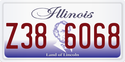 IL license plate Z386068