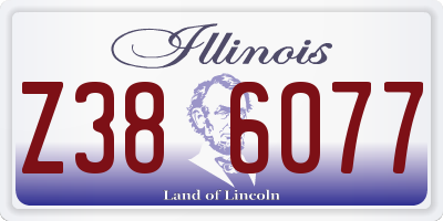 IL license plate Z386077