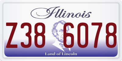 IL license plate Z386078