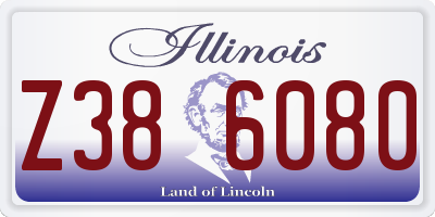 IL license plate Z386080