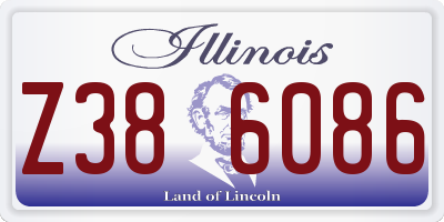 IL license plate Z386086