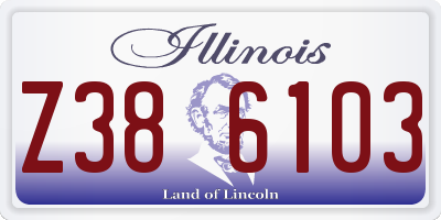 IL license plate Z386103