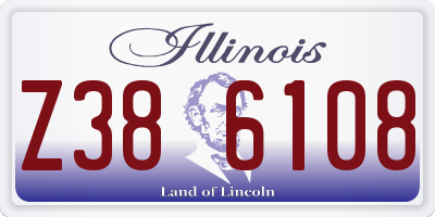 IL license plate Z386108