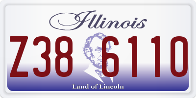 IL license plate Z386110