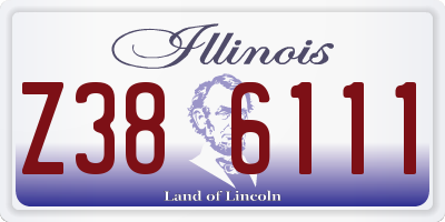 IL license plate Z386111