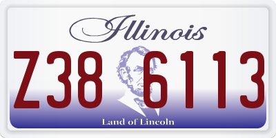 IL license plate Z386113