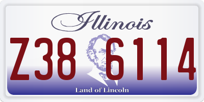 IL license plate Z386114