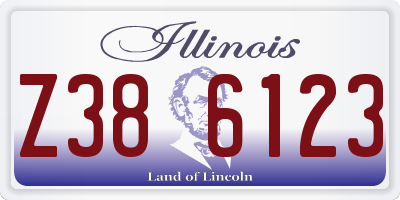 IL license plate Z386123
