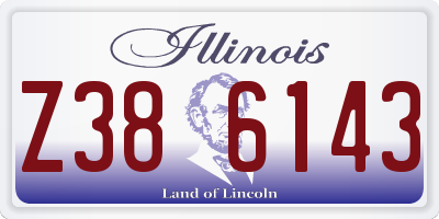 IL license plate Z386143