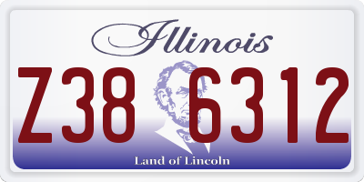 IL license plate Z386312